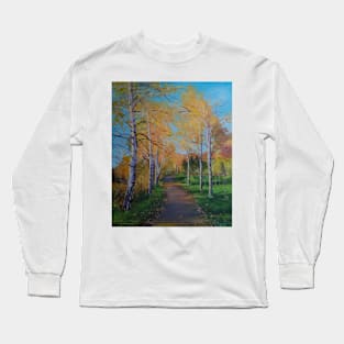 A pathway to Autumn Long Sleeve T-Shirt